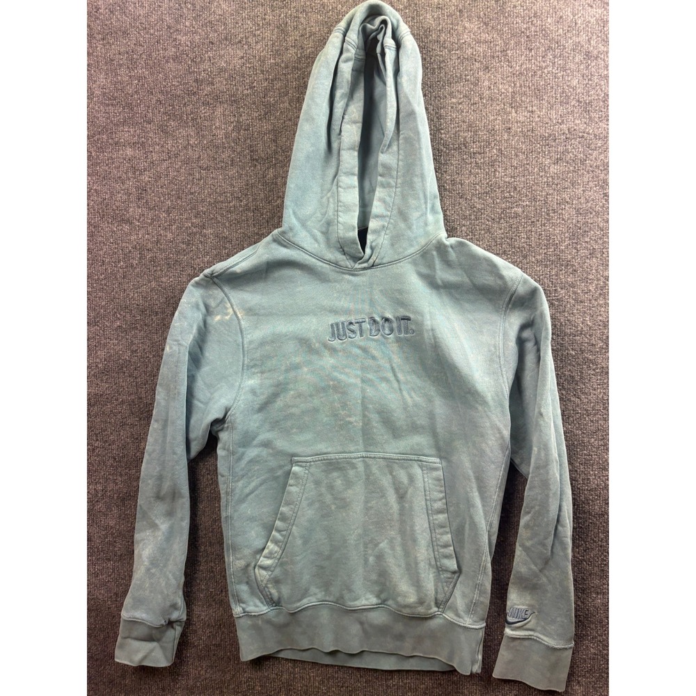 Nike Hoodie Women XS Blue Just Do It Embroidered Pullover Sweatshirt